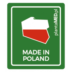 Naklejka MADE IN POLAND (4,0 x 4,7 cm) plantaMED.pl