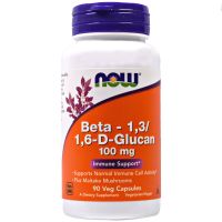 Beta Glukan - Beta-1,3/1,6-D-Glucan 100 mg (90 kaps.) NOW Foods