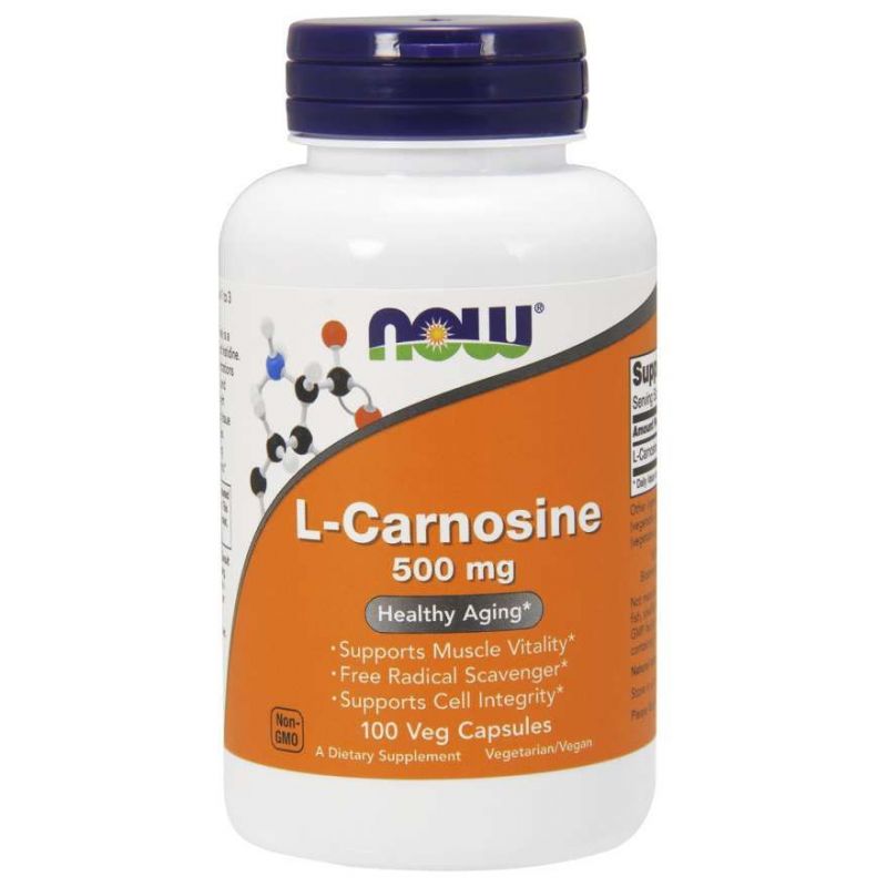 L-Karnozyna 500 mg - L-Carnosine (100 kaps.) NOW Foods
