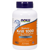 Olej z Kryla 1000 mg - Neptun Krill Oil DHA EPA (60 kaps.) NOW Foods