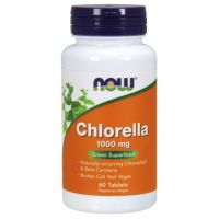 Chlorella 1000 mg - rozerwane ściany komórkowe (60 tabl.) NOW Foods