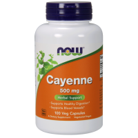 Cayenne - Pieprz kajeński 500 mg (100 kaps.) NOW Foods
