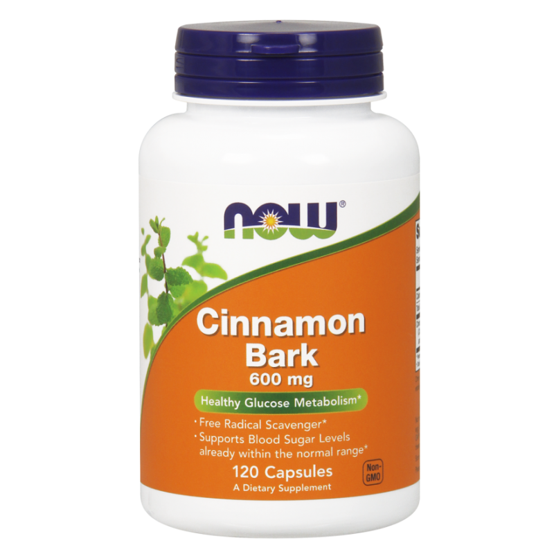 Cinnamon Bark - Kora Cynamonu 600 mg (120 kaps.) NOW Foods