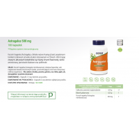 Astragalus - Traganek 500 mg (100 kaps.) NOW Foods