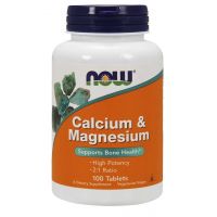 Calcium & Magnesium 2:1 - Wapń + Magnez (100 tabl.) NOW Foods