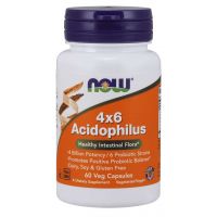 4x6 Acidophilus - Probiotyk 4 Billion Acidophilus (60 kaps.) NOW Foods