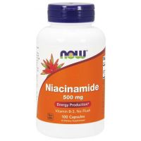 Witamina B3 - Niacyna (Niacinamide) 500 mg (100 kaps.) NOW Foods