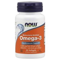Omega 3 - DHA 120 mg + EPA 180 mg (30 kaps.) NOW Foods