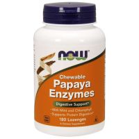 Enzym Papaina 2000 USP - Papaya Enzymes (180 tabl.) NOW Foods