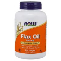 Flax Oil 1000 mg - Olej lniany (100 kaps.) NOW Foods