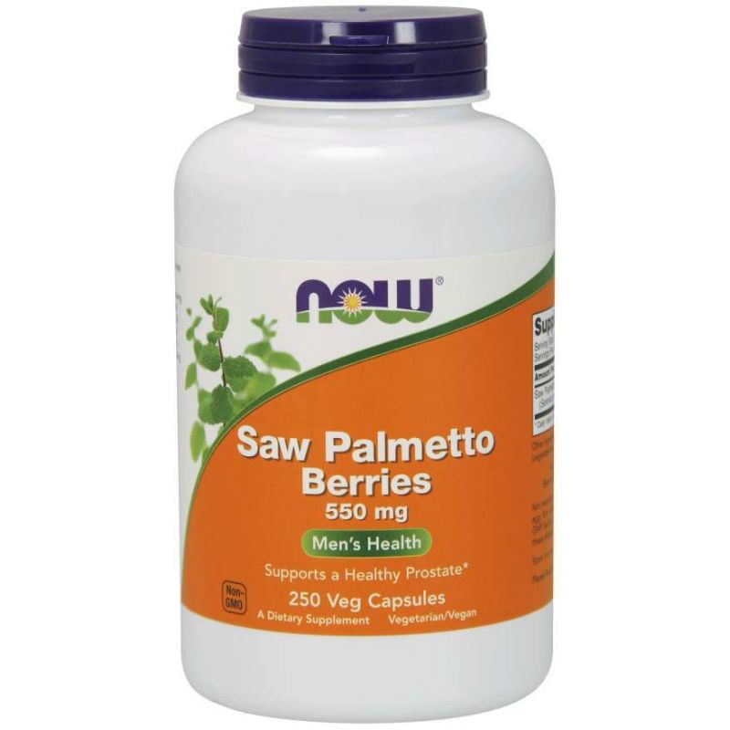 Saw Palmetto Berries - Palma Sabalowa (jagody) 550 mg (250 kaps.) NOW Foods