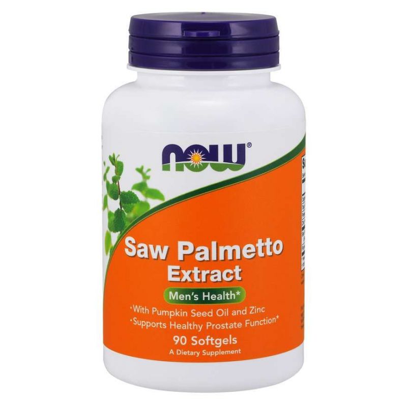 Saw Palmetto Extract - Palma Sabalowa + Olej z nasion dyni + Cynk (90 kaps.) NOW Foods