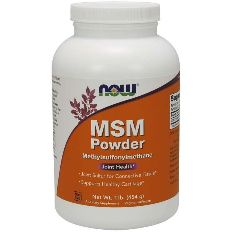 MSM Powder - Siarka MSM /metylosulfonylometan/ (454 g) NOW Foods