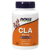 CLA 800 mg - Sprzężony Kwas Linolowy z oleju z Nasion Krokosza (90 kaps.) NOW Foods