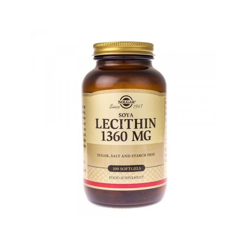 Soya Lecithin - Lecytyna 1360 mg (100 kaps.) Solgar