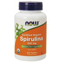BIO Spirulina 500 mg (200 tabl.) NOW Foods
