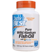 Pure Wild Alaskan Fish Oil with AlaskOmega 1000 mg - Omega 3 z Alaski + EPA + DHA (180 kaps.) Doctor's Best