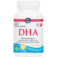 DHA Omega 3 415 mg - Olej rybi o smaku truskawkowym (90 kaps.) Nordic Naturals