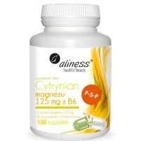 Cytrynian magnezu 125 mg z Witaminą B6 (100 kaps.) Aliness