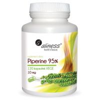 Piperyna - ekstrakt z Czarnego Pieprzu 10 mg (120 kaps.) Aliness