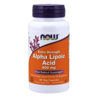 ALA - Kwas Alfa Liponowy 600 mg + Ekstrakt z Winogron + Bioperyna (60 kaps.) NOW Foods