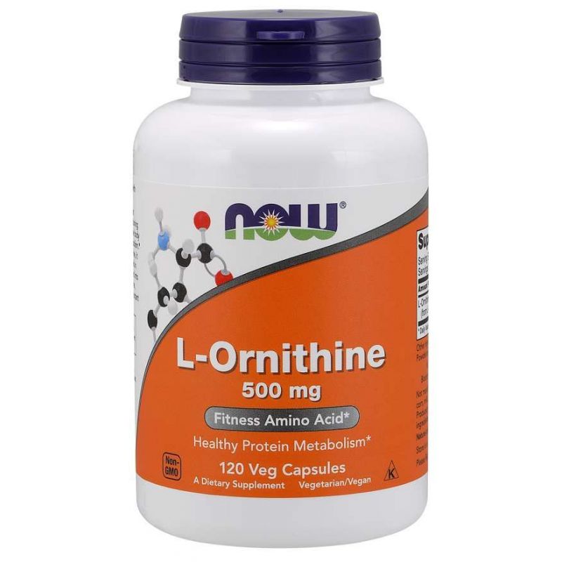 L-Ornityna 500 mg (120 kaps.) NOW Foods