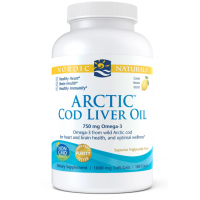 Arctic Cod Liver Oil - arktyczny Olej z Wątroby Dorsza o smaku cytrynowym (180 kaps.) Nordic Naturals