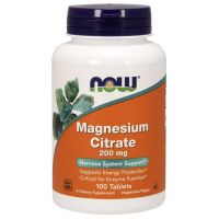 Magnesium Citrate - Cytrynian Magnezu 200 mg (100 tabl.) NOW Foods