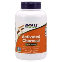 Aktywny Węgiel Drzewny - Activated Charcoal 280 mg (200 kaps.) NOW Foods