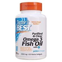 Purified & Clear Omega 3 Fish Oil 1000 mg - Omega 3 + EPA + DHA (120 kaps.) Doctor's Best
