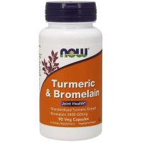 Turmeric & Bromelain - Kurkuma 300 mg + Bromelaina 150 mg (90 kaps.) NOW Foods
