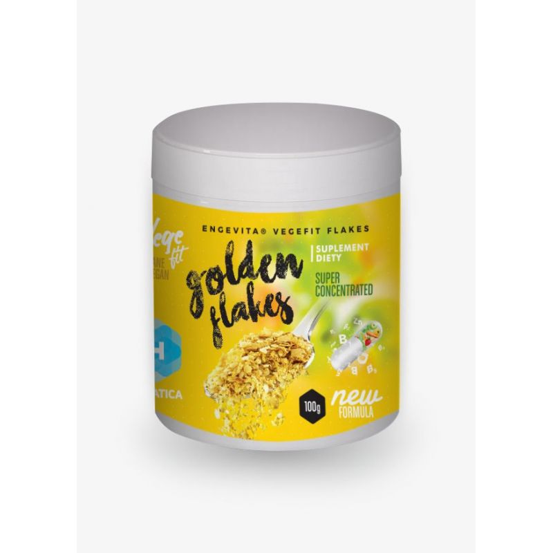 Golden Flakes - nieaktywne Płatki Drożdżowe Engevita VegeFit (100 g) Hepatica