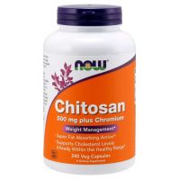 Chitosan - Chitozan 500 mg + Chrom 100 mcg (240 kaps.) NOW Foods