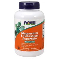 Magnesium & Potassium Aspartate - Magnez, Tauryna i Potas (120 kaps.) NOW Foods