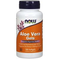 Aloe Vera Gels - Aloes koncentrat z Liści Aloesu 200:1 (100 kaps.) NOW Foods