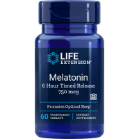Melatonina 750 mcg Przedłużone uwalnianie - Melatonin 6 Hour Timed Release (60 tabl.) Life Extension