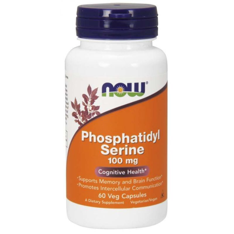 Phosphatidyl Serine - Fosfatydyloseryna 100 mg (60 kaps.) NOW Foods