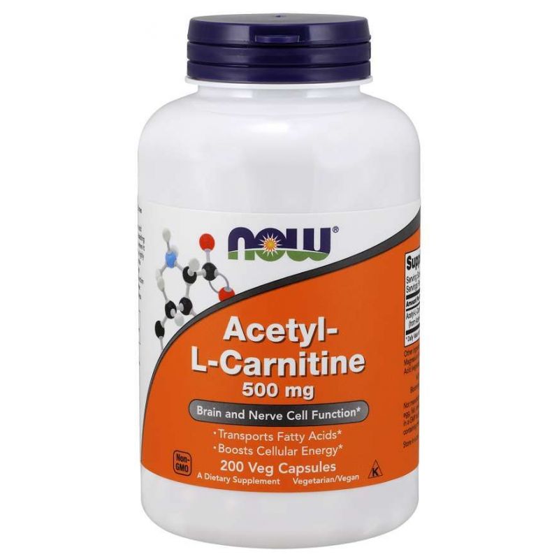Acetyl L-Karnityna HCI 500 mg (200 kaps.) NOW Foods