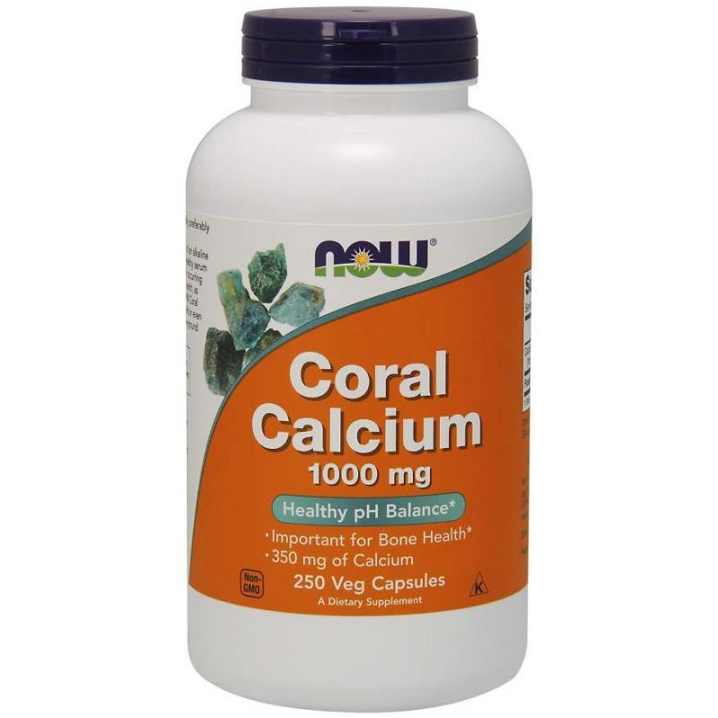 Wapno Koralowe (Coral Calcium) - Wapno z Koralowca 1000 mg (250 kaps.) NOW Foods