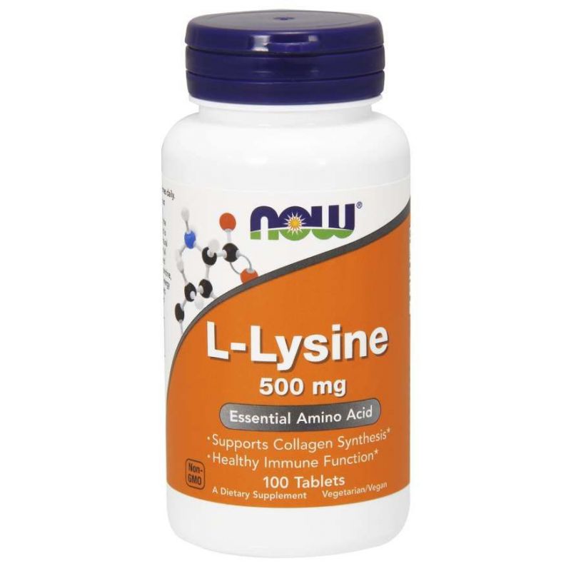 L-Lysine - L-Lizyna 500 mg (100 tabl.) NOW Foods