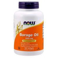 Borage Oil GLA - Olej z Ogórecznika 1000 mg (120 kaps.) NOW Foods