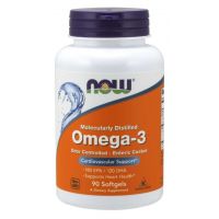 Omega 3 - DHA 120 mg + EPA 180 mg (90 kaps.) NOW Foods