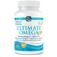 Ultimate Omega Xtra - Omega 3 o smaku cytrynowym 740 mg + Witamina D3 1000 IU (60 kaps.) Nordic Naturals