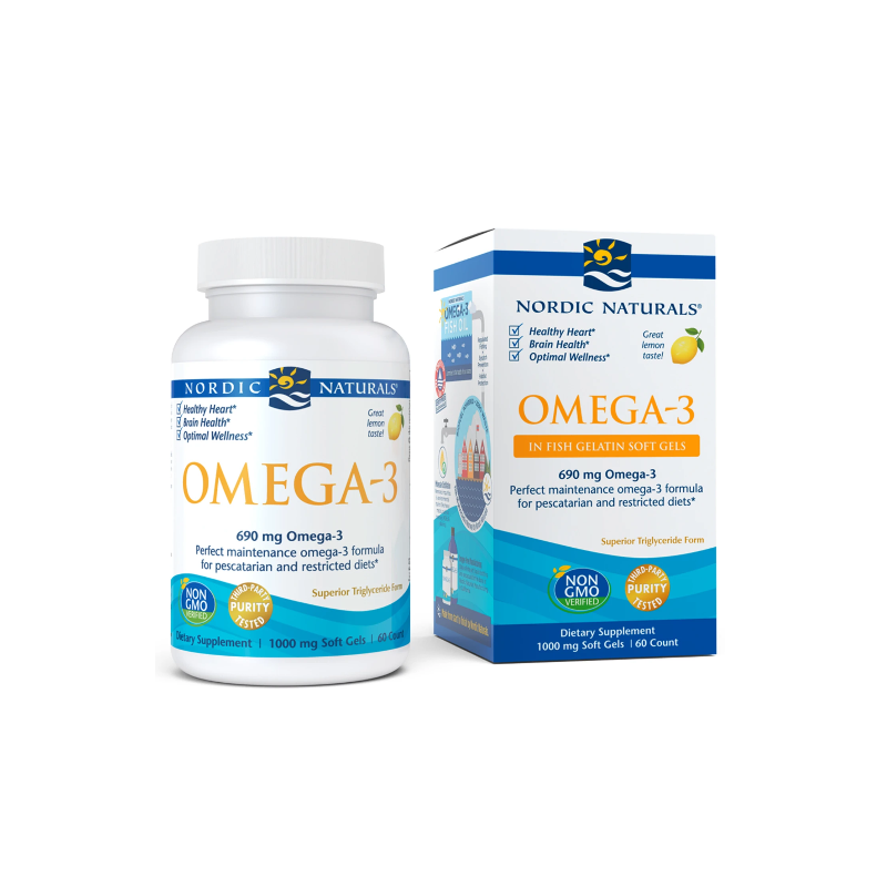 Omega-3 in Fish Gelatin - Omega 3 o smaku cytrynowym (60 kaps.) Nordic Naturals