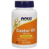 Castor Oil - Olej Rycynowy 650 mg (120 kaps.) NOW Foods