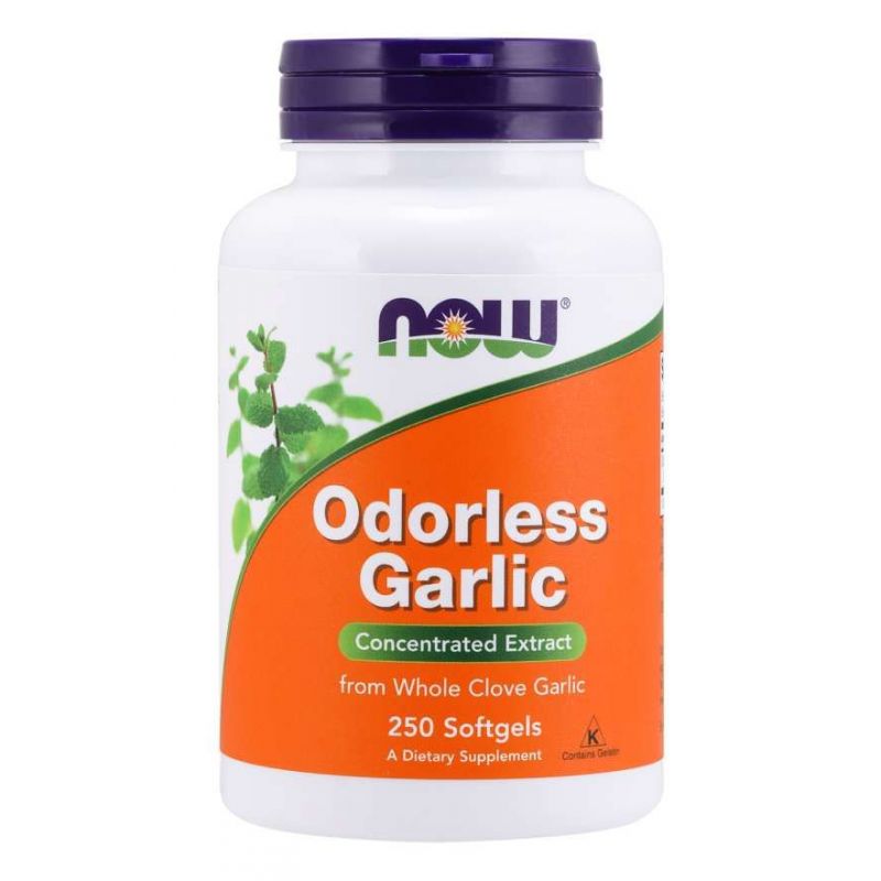 Odorless Garlic - Czosnek Bezzapachowy (250 kaps.) NOW Foods