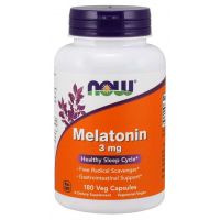 Melatonina 3 mg (180 kaps.) NOW Foods