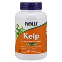 Kelp (naturalny Jod) - Morszczyn Pęcherzykowaty (200 tabl.) NOW Foods