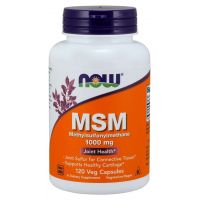 MSM - Siarka MSM /metylosulfonylometan/ 1000 mg (120 kaps.) NOW Foods