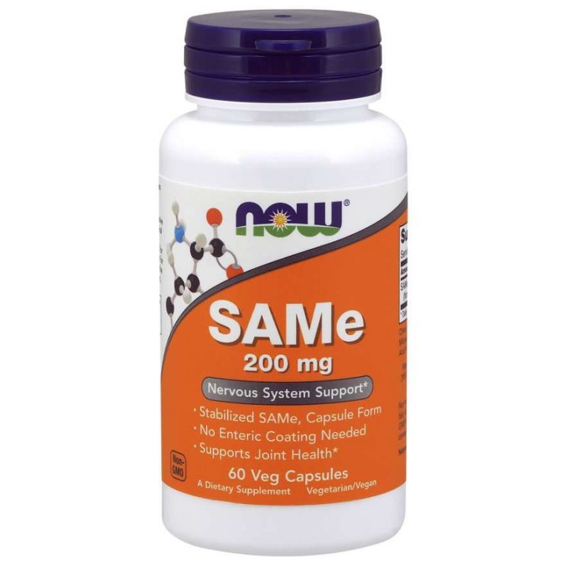 SAMe - S-Adenozylo L-Metionina 200 mg (60 kaps.) NOW Foods